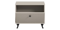 Schoenenkast LUNA - Mat Beige - 1 klep - 60x50x35 cm 