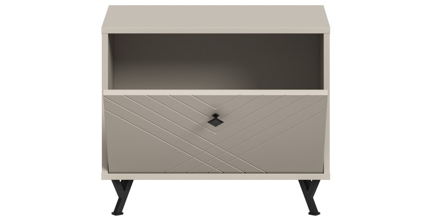 Schoenenkast LUNA - Mat Beige - 1 klep - 60x50x35 cm 