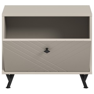 Schoenenkast LUNA - Mat Beige - 1 klep - 60x50x35 cm 