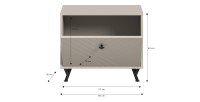 Schoenenkast LUNA - Mat Beige - 1 klep - 60x50x35 cm 