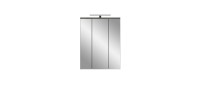 Set di mobili da bagno WILLIAM – Grigio scuro e bianco – 60x191x34 cm – Con LED 