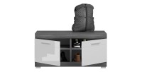 Schoenenkast SCOTT – Donkergrijs en wit – 90x44x40 cm 