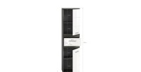 Set di mobili da bagno WILLIAM - Grigio scuro e bianco - 110x191x34 cm 