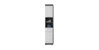 Colonne de salle de bain SCOTT – 2 portes et 1 tiroir – Gris foncé et blanc – 37x191x31 cm 