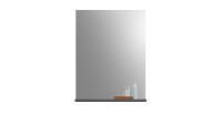 Miroir de salle de bain SCOTT – Gris foncé – 60x79x18 cm 