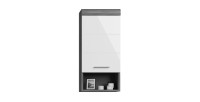Demi-colonne de rangement SCOTT – 1 porte – Gris foncé et blanc – 37x79x24 cm 