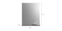 Ensemble salle de bain SCOTT – Meuble sous vasque et miroir – Gris foncé et blanc 