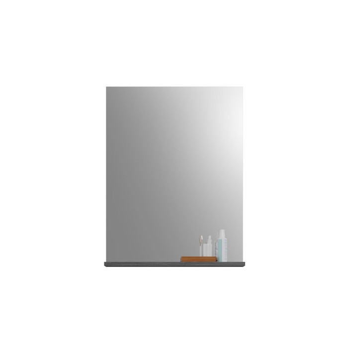 Badezimmer-Set SCOTT – Waschtischunterschrank, Spiegel, Hochschrank und 2 Halbschränke 