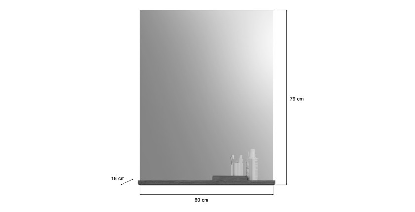 Ensemble salle de bain SCOTT – Meuble sous vasque et miroir 