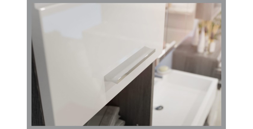 Set bagno SCOTT – Mobile sottolavabo, colonna, 2 mezze colonne e specchio 