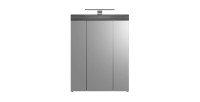 Ensemble salle de bain SCOTT – Meuble sous vasque et rangement avec miroir LED 