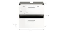 Ensemble de meubles de salle de bain WILLIAM – Gris foncé et blanc – 160x191x34 cm 