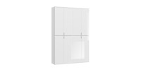 Armoire 8 portes BODITE – Rangement spacieux en blanc laqué 
