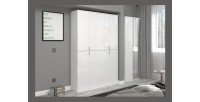 Armoire 8 portes BODITE – Rangement spacieux en blanc laqué 