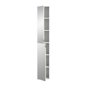 Armoire 4 portes BODITE – 2 portes avec miroirs – Blanc laqué 