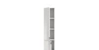 Armoire 8 portes BODITE – 4 portes avec miroirs – Blanc laqué 