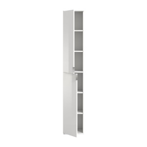 Armoire 8 portes BODITE – 4 portes avec miroirs – Blanc laqué 