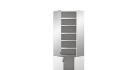 Armoire 8 portes BODITE – 4 portes avec miroirs – Blanc laqué 
