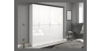 Armoire de rangement 12 portes BODITE – Blanc laqué – Design moderne 