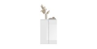 Buffet BODITE – 4 portes – Blanc laqué – Design moderne 