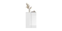 Buffet BODITE – 5 portes – Blanc laqué – Élégance et rangement optimal 