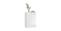 Buffet BODITE – 3 portes – Blanc laqué – Design compact et moderne 