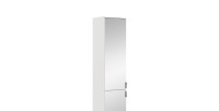 Armoire de rangement BODITE – 2 portes avec miroirs – Blanc laqué – Élégance et fonctionnalité 