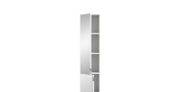 Armoire de rangement BODITE – 2 portes avec miroirs – Blanc laqué – Élégance et fonctionnalité 