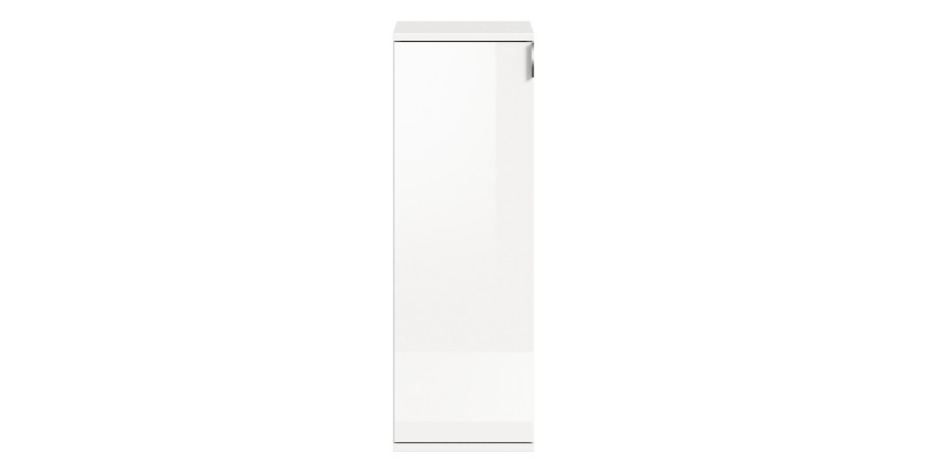 Meuble de rangement BODITE – 1 porte – Blanc laqué – Compact et moderne 