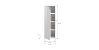 Meuble de rangement BODITE – 1 porte – Blanc laqué – Compact et moderne 
