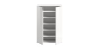 Meuble de rangement BODITE – 2 portes – Blanc laqué – Compact et pratique 