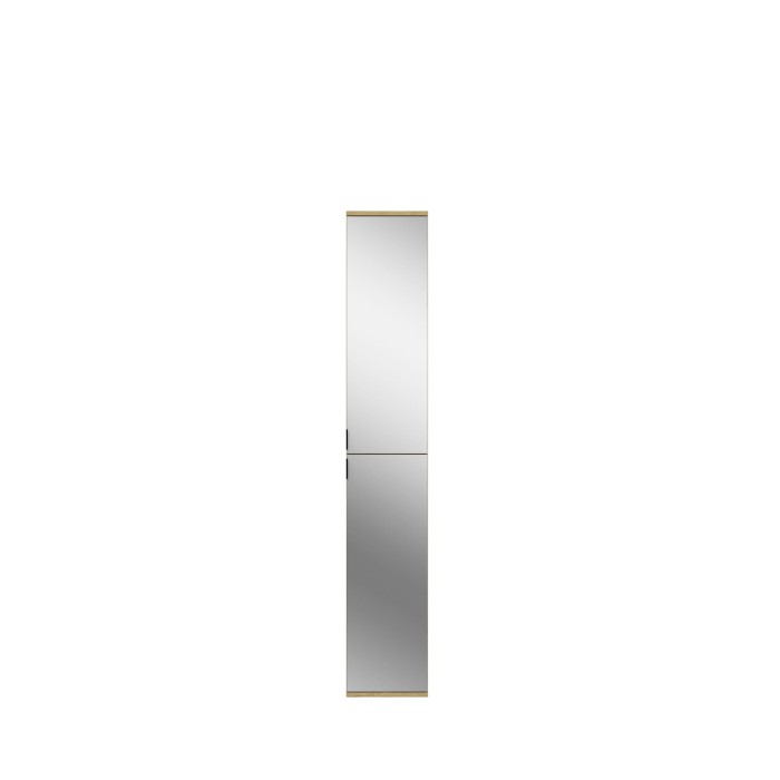 Armoire de rangement BODITE – 6 portes avec miroirs – Chêne clair – Élégance et fonctionnalité 