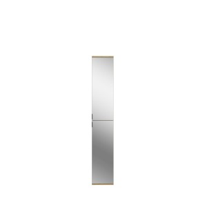 Armoire de rangement BODITE – 6 portes avec miroirs – Chêne clair – Élégance et fonctionnalité 