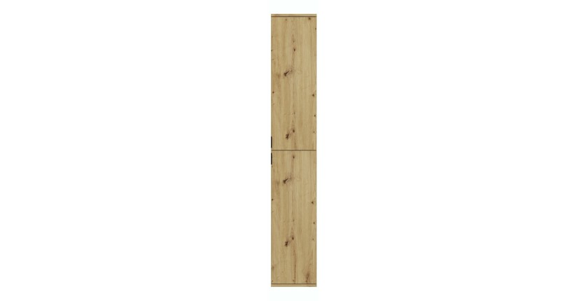 Armoire de rangement BODITE – 6 portes – Chêne clair – Style classique et spacieux 