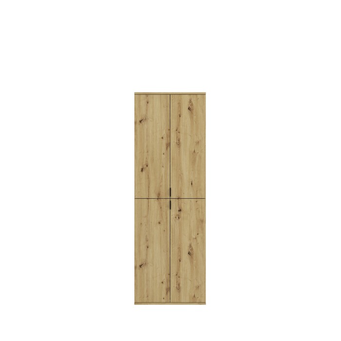 Armoire de rangement BODITE – 8 portes – Chêne clair – Élégance et grande capacité 