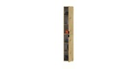 Armoire de rangement BODITE – 8 portes avec miroirs – Chêne clair 