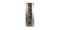 Armoire de rangement BODITE – 12 portes avec miroirs – Chêne clair 