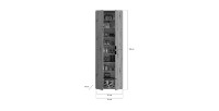 Armoire de rangement BODITE – 12 portes – Chêne clair 