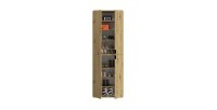 Armoire de rangement 8 portes avec miroirs + penderie + tiroirs – Chêne clair – BODITE 