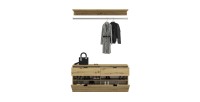 Armoire de rangement 6 portes + 4 tiroirs – Chêne clair – BODITE 