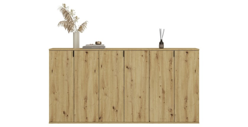 Buffet 6 portes – Chêne clair – BODITE 