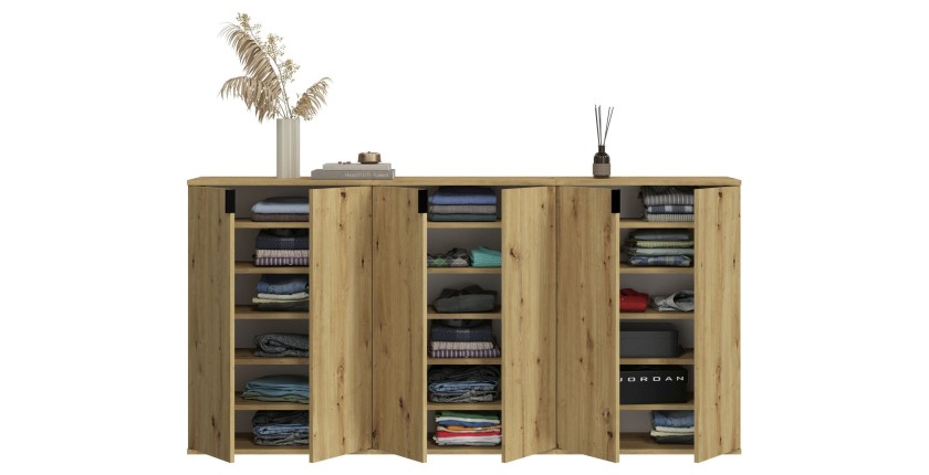 Buffet 6 portes – Chêne clair – BODITE 