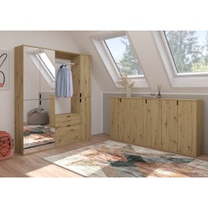 Buffet 5 portes – Chêne clair – BODITE 