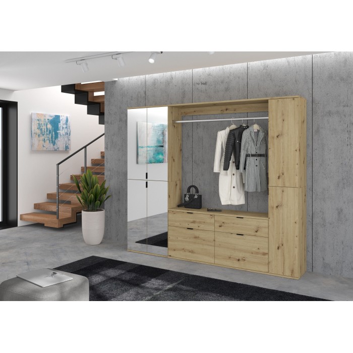 Armoire 2 portes – Chêne clair – BODITE 