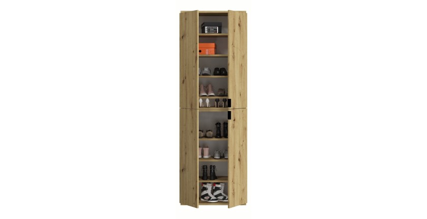 Armoire 4 portes – Chêne clair – BODITE 