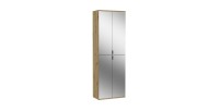 Armoire 4 portes avec miroirs – Chêne clair – BODITE 