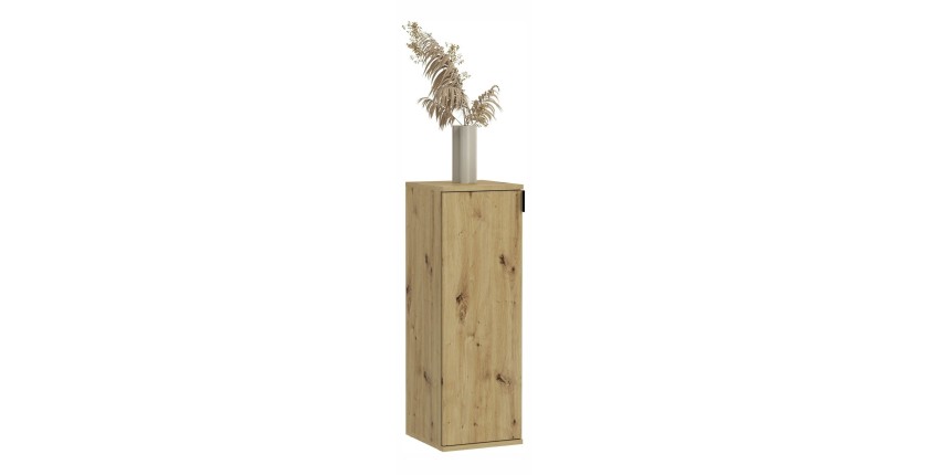 Meuble de rangement 1 porte – Chêne clair – BODITE 