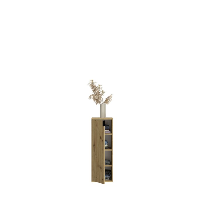 Meuble de rangement 1 porte – Chêne clair – BODITE 