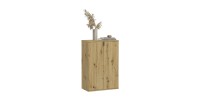 Meuble de rangement 2 portes – Chêne clair – BODITE 