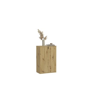 Meuble de rangement 2 portes – Chêne clair – BODITE 